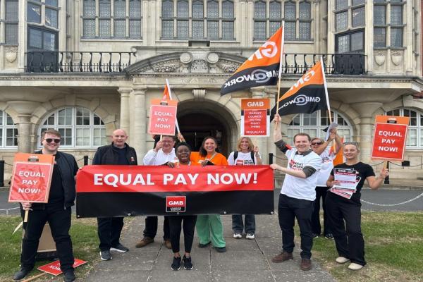 Protest at Barnet Council meeting over unresolved equal pay claim